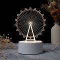 Hot Sale New 3 Color Ferris Wheel Light LED Bedroom Bedside Lamp Acrylic Creative Festival Gift Night Light Table Lamp LED Desk Lamp Creative Gift Bedside Lamp Small Gift. 