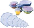 Universal Food Silicone Cover, 6 Pieces Reusable Stretch Lids For Cookware With Silicone Lid guards made of silicone. 