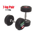 Pair Of 7kg Professional SNK FITNESS Dumbbells Rubber Coated Dumbbell Fitness Home Gym Home Exercise Dumbell (7+7). 