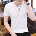Men Summer Top Mesh Design Sweat Absorbing Summer T-Shirt. 