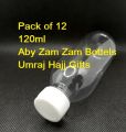 12 Aby Zam Zam 120ml Empty Plastic Bottles Hajj Umrah Gifts with White Cap. 