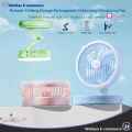 Portable Fan folding storage USB rechargeable table lamp circulating fan. 