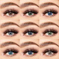 Makeup Contact Lens Multi Shades,3-Tone Eyes Color Lenses With Case *** Eye lenses for Girls & Boys *** Give a colored look to your eyes *** Soft Lens *** Party wear and casual range available *** (Water Kit & Box). 