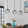 Ring Shaped Hanging Lamp, Circle Shaped Hanging Lamp, Hanging Light , Ceiling Light , Ceiling Lamp, Pendant Lamp, Pendant Light For Home, Office, TV Lounge, Bed Room etc, Made in Metal (BULB NOT INCLUDED). 