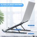 Top Selling Foldable Height Adjustable Plastic Laptop Stand Holder Overheat Protection Portable Desktop Holder Compatible for All Laptops. 