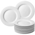 Ceramic White Dinner Plate 10.2 Inch Flat. 