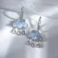 Elegant Cloud Drop Earrings for Women Kawaii Crystal Rain Cloud Earring Aesthetic Cute Zircon Raining Dangle Earrings Jewelry. 