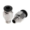 5Pcs Pneumatic Fittings PC4-M6 Bore 4mm For 4mm PTFE Tube Connector Coupler. 