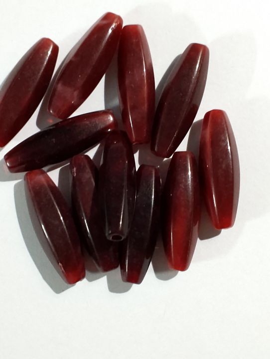 Pack of 40gms Beads, Long Cut Oval Acrylic Plastic Beads For DIY Jewelry Making, Jewelry, DIY, Dresses And Crafting Accessories.