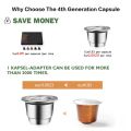 iCafilas Reusable Coffee Capsule For Nespresso Stainless Steel Coffee Filters Espresso Coffee Crema Pod Maker New Upgraded. 