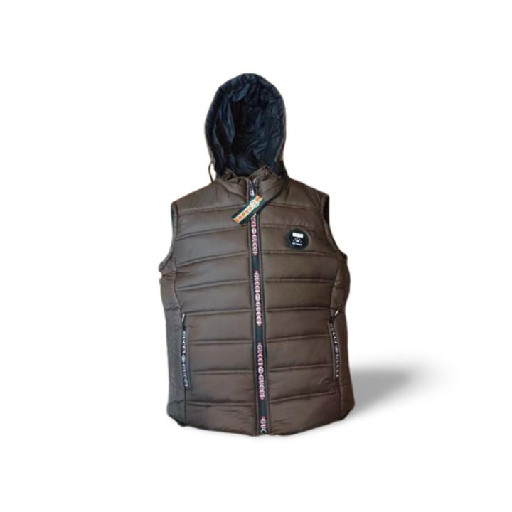 PENGUIN MART PK Brown Winter Puffer Light Weight Jackets for men and boys without sleeves Jacket Coats Windproof Snow Jackets with Inner Polyester Layer Warm Outfits Daraz.pk