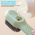 Cleaning Brush With Soap Dispenser | Long Handle | Soft Bristle | Shoes & Clothes Cleaner | Household Laundry Cleaning Tool. 