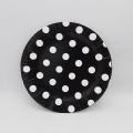 Black polka dot paper plates (Pack of 10). 