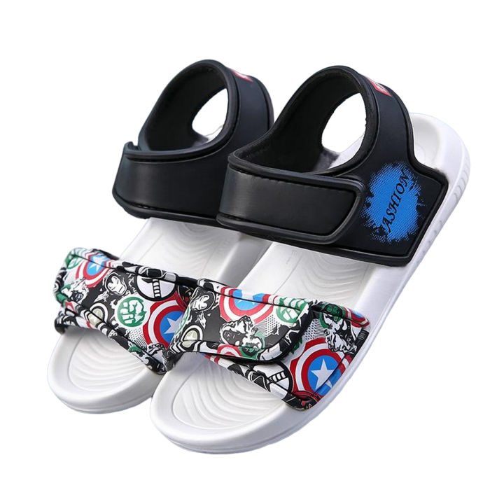 kids sandal Spideman Captain America selipar budak Children Sandal Kids Boy croc* kids beach shoe boy slippers cartoon