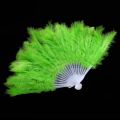 Factory price Hot saledongcheng 9 Colors New Costume Wedding Showgirl Dance Folding Hand Feather Fan Fancy. 