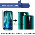 Xiaomi Redmi Note 8 Pro Full Black 9D Tempered Glass Edge to Edge Full Glue Screen Protector + Camera Flexible Gorilla Glass Protector For Mi Note8 Pro. 