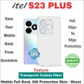 Itel S23 Plus FULL BACK 360 PROTECTION SKIN WRAP PROTECTOR  / BACK PROTECTION SHEET WITH CAMERA AND 4 SIDES PROTECTION PREMIUM QUALITY. 