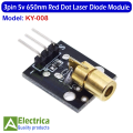 Smart Electronics New KY-008 3pin 650nm Red Laser Transmitter Dot Diode Copper Head Module for Arduino AVR PIC DIY By Electrica. 