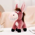 Funny Cartoon Big Teeth Donkey Soft Plush Animal Small Pendant Dolls Stuffed Toys Mini Bag Decoration for Girl Gifts. 