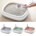 Cat Litter Box 1 Set Excrement Training Sand Litter Box Cat Dog Tray with Scoop Pet Toilet Bedpan Anti-Splash Dog Toilet. 