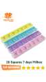 28 Squares Daily Medicine Holder Pillbox Monthly Pill Medicine Box Organizer Dispenser Medicine Storage Container Case for 7 days. 