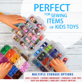 Multipurpose Multilayer Stackable Storage Container Box Organizer with Adjustable Compartments, Plastic Organizer Box Transparent Storage Case for Art Crafts, Jewelry, Screws, First Aid Medicines, Fuse Beads, Kids Toys and more. 