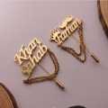 Customized Name Brooch, Name Coat Pin For Men, Name Lapel Pin With Latest Design. 