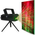 Mini Laser Stage Lighting Sound Active Multi-Pattern Green Red Stage Lighting Show Wedding Dance Bar Party. 