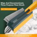 3 in 1 Cleaning Brush with Wiper | Double Sided Scrubber Brush with Long Handle. 