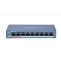 HIKVISION DS-3E0310P-E/M 8 Port Fast Ethernet Unmanaged POE Switch Transmission Network Switches Value Series-Up to 300 m long-range transmission ethernet switch-6 KV surge protection for PoE ports ethernet switch. 