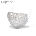 Korean version of women's face mask diamond glitter mask women's sequin glitter rhinestone mask reusable mask. 