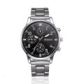 Migeer Men Watch Relogio Masculino Crystal Stainless Steel Quartz Military Analog Male Wrist Watch Bracelet. 