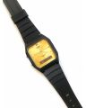 Casio Vintage Analog Golden Dial With Black Rubber Strap Men's Watch - AW-48HE-9AVDF. 