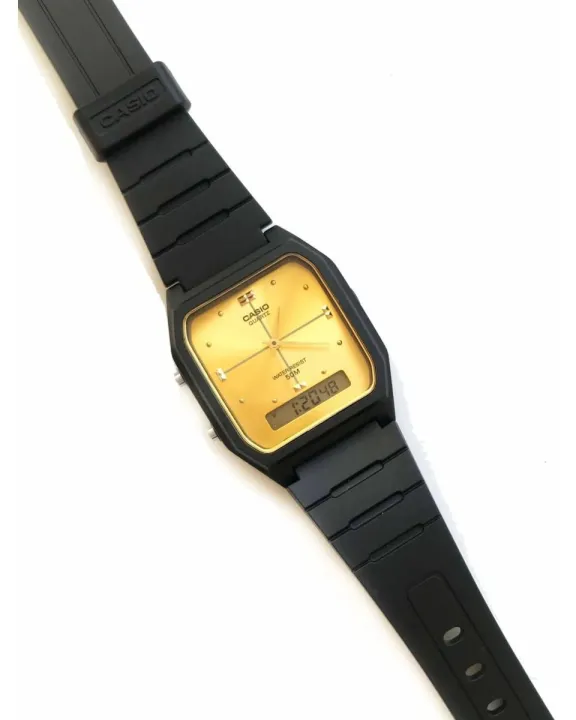 Casio%20Vintage%20Analog%20Golden%20Dial%20With%20Black%20Rubber%20Strap%20Men's%20Watch%20-%20AW-48HE-9AVDF%20-%20Image%205