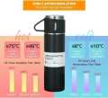 teel Vacuum Flask Set with 3 Stainless Steel Cups Combo - 500ml - Keeps HOT/Cold | Ideal Gift for Winter. 