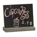 6 Pack Rustic Chalk Board Sign with Wood Stand for Wedding Decorations Signs Labels 6X5 inch Blackboard. 
