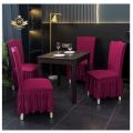 The Royal Bedding Chair cover Frilled Dining Chair Cover Protect Expensive Furniture best for home décor Pack Of 4 and 6. 