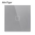 Minitiger EU Standard Touch Switch 1 Gang 1 Way wall Light Touch Screen Switch Crystal Glass Panel With LED. 