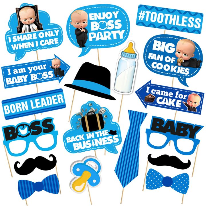 Boss Baby Theme Birthday Props 10Pcs Boss Baby Birthday Decoration ...