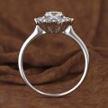 White gold ring with diamonds. 