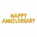 Foil Balloon HAPPY ANNIVERSARY - GOLDEN. 
