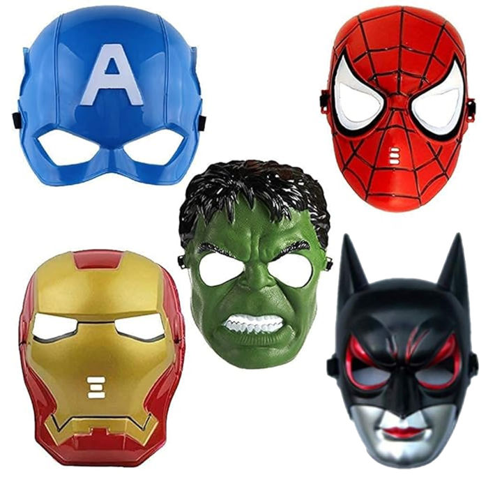 Fully Avengers Face Mask Set For Kids Boys and Girls - MARVEL AVENGERS PARTY MASKS