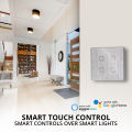WBM Smart 4 Gang Wifi Control Touch Switch Button, Smart Wall Touch Button Switch Board. 