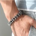 Exclusive Four Color 316L Stainless Steel Lucky Man Unique Charm Bangle Bracelet. 
