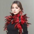 Adjustable Feather Wrap Soft Adjustable Faux Feather Shawl for Cosplay Stage Performance Gothic Collar Scarf Dancer Costume Wrap Cape Retro Style. 