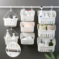 WUQA bathroom small hanging basket wall-mounted storage basket plastic bathroom storage basket bath basket kitchen ginger. 