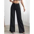 Women Black HighWaist Denim Jeans For Girls. 