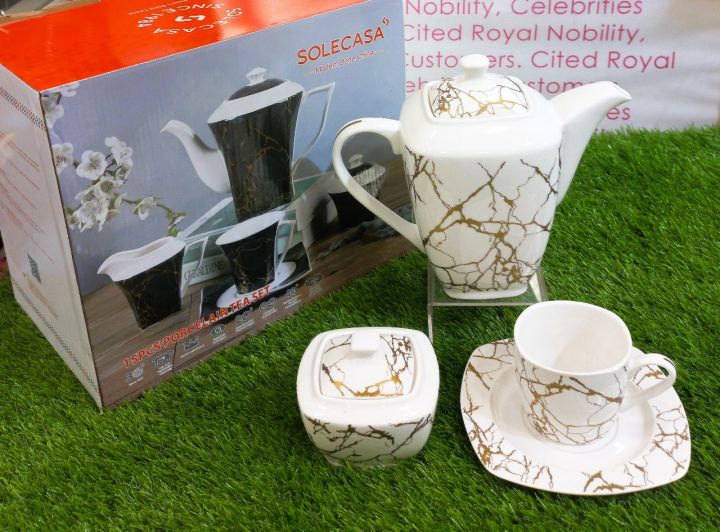 15 Pcs Porcelain Tea Set - Solecasa