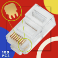 RJ45 Ethernet Cat5e Cat6 Cable Connectors. 