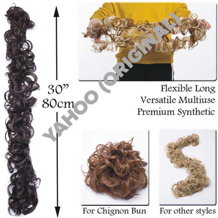 Updo%20Wrap%20Curly%20Messy%20Bun%20Ponytail%20Hair%20Piece%20Chignons%20Hair%20Extensions%20-%20Image%204